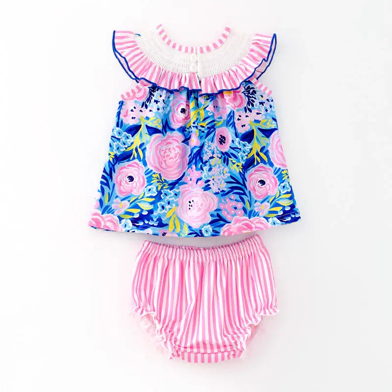 I LOVE MAMA Smocked Bloomer Set