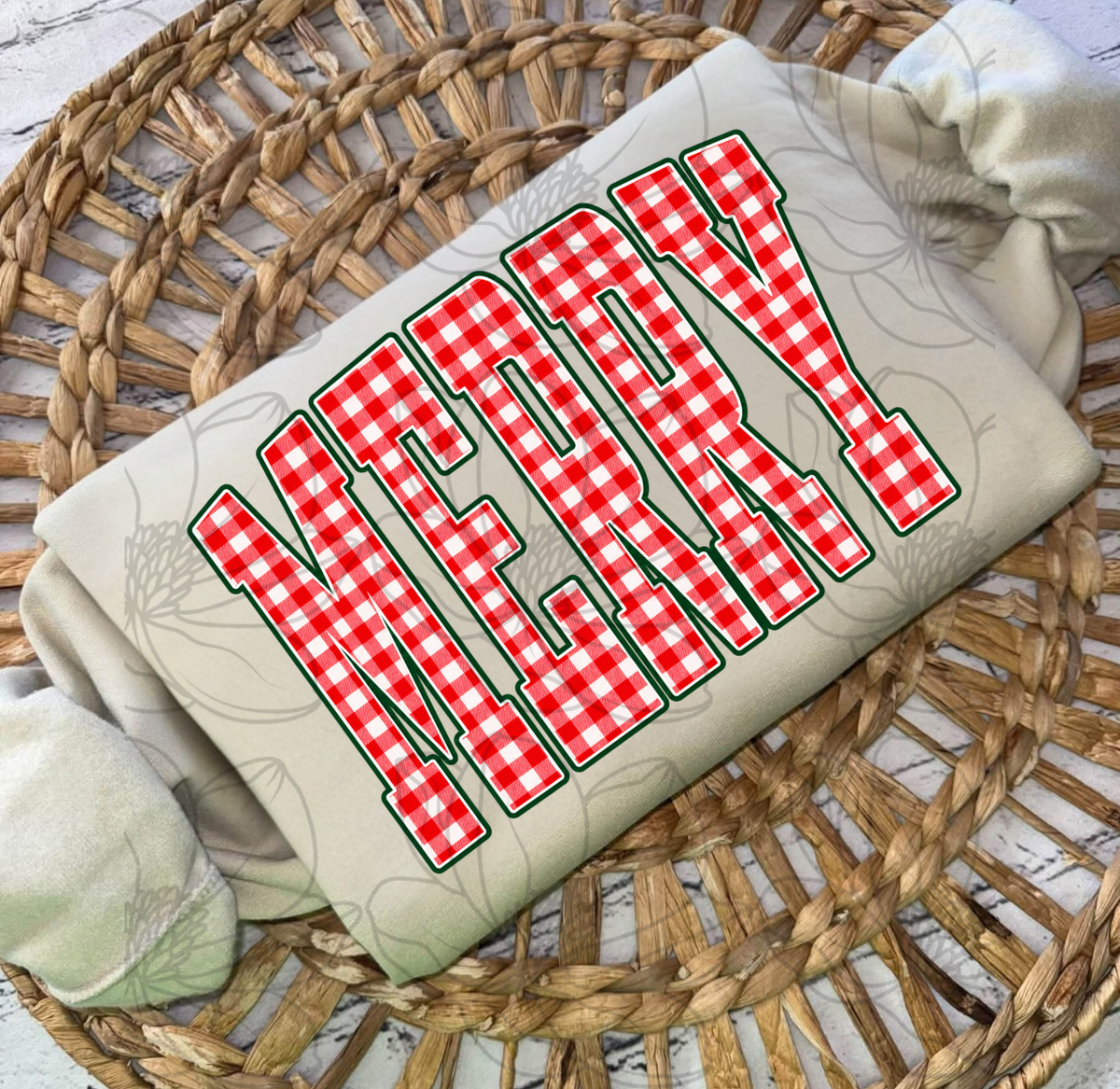 Merry Gingham Sweatshirt