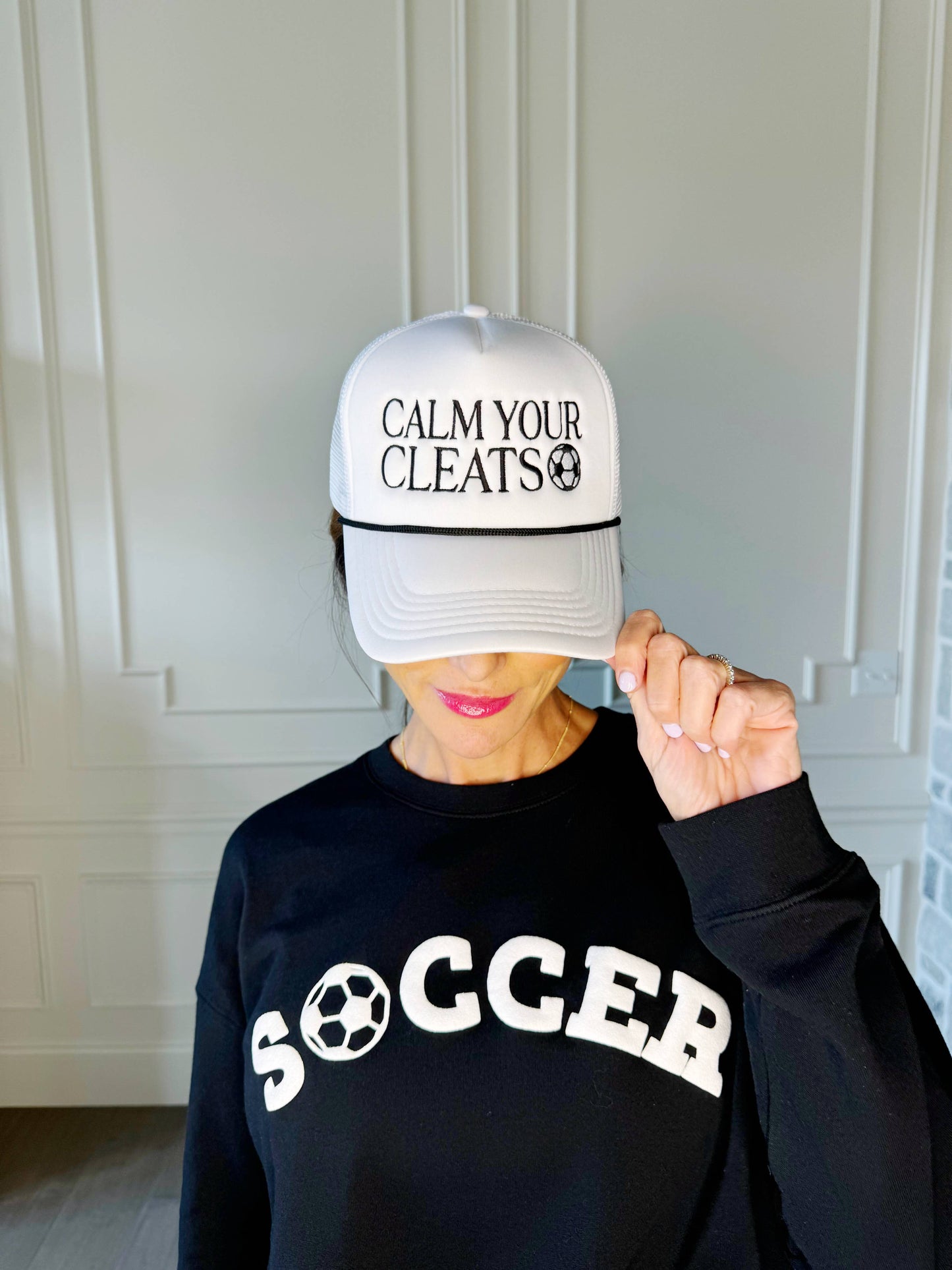 Calm Your Cleats Soccer Trucker Hat