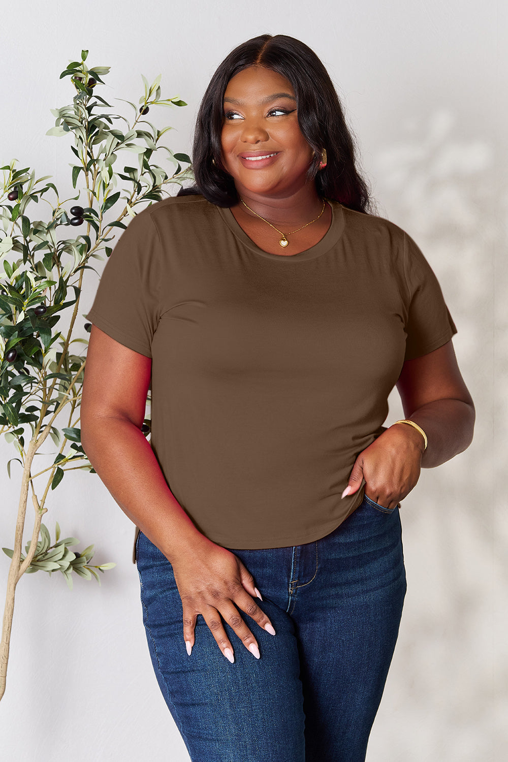 Basic Full Size Round Neck Short Sleeve T-Shirt