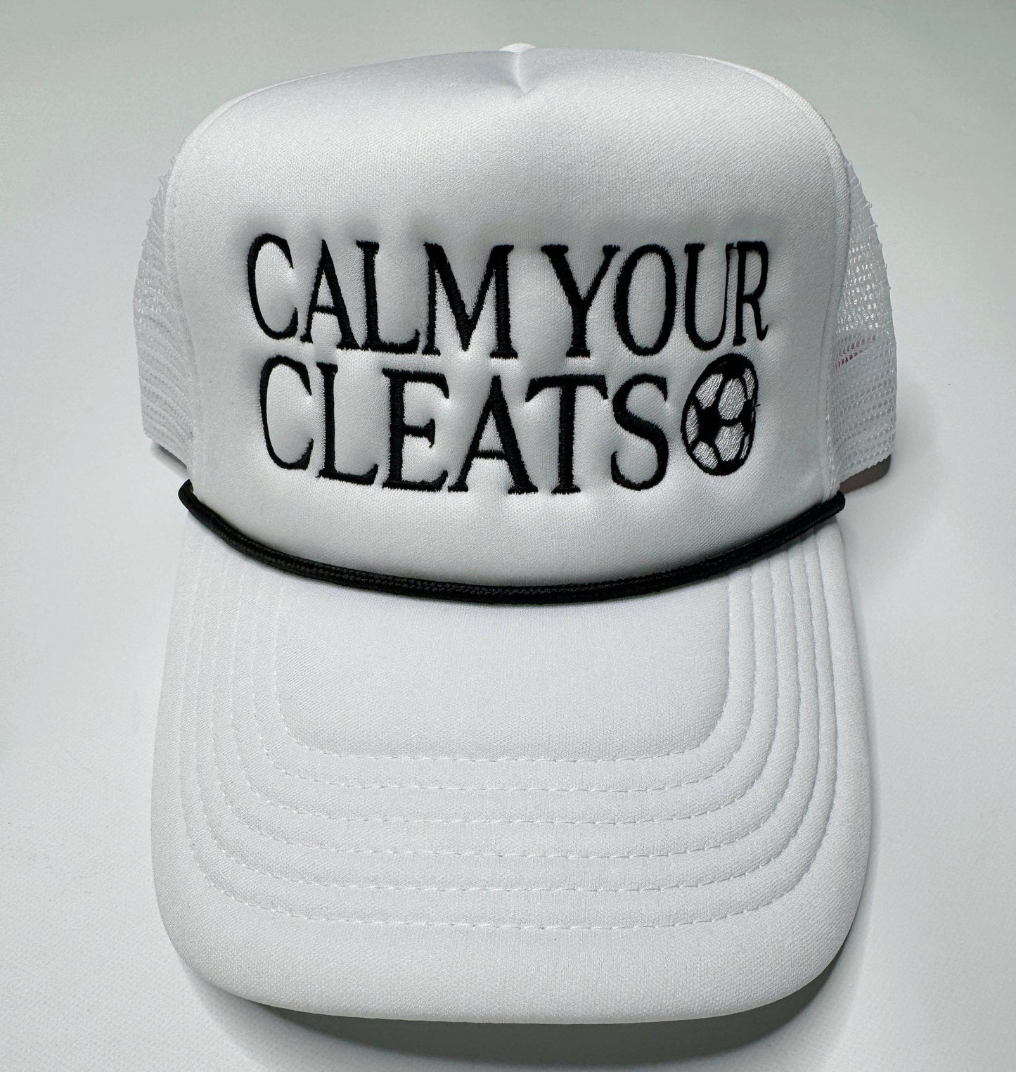 Calm Your Cleats Soccer Trucker Hat
