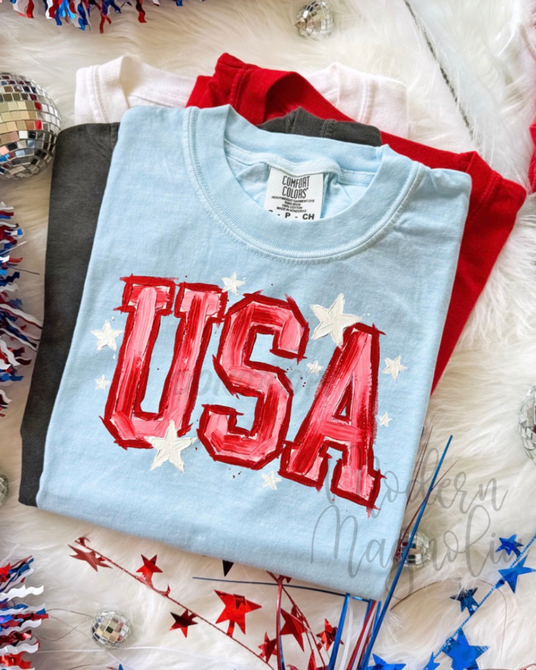 USA Watercolor Short Sleeve Tee