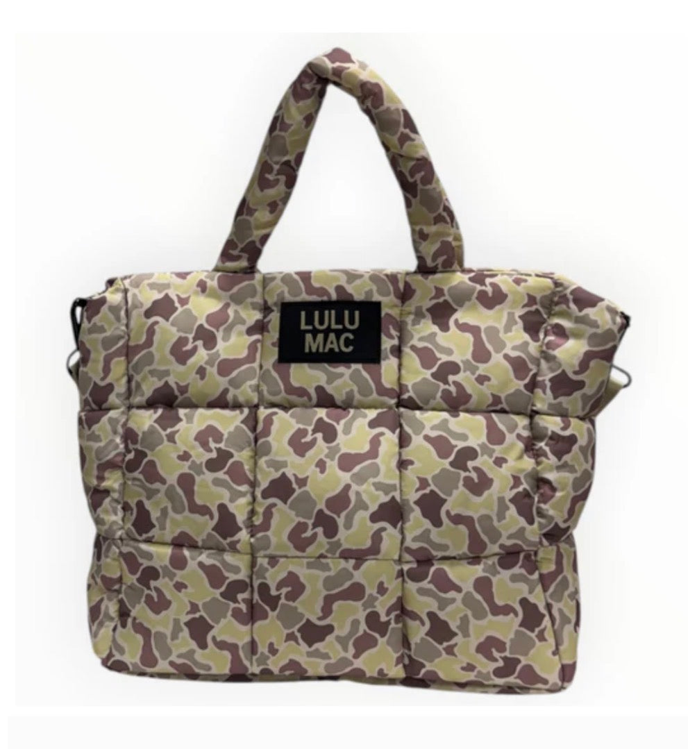 NEW Lulu Mac Large Puffer Bag- Camo