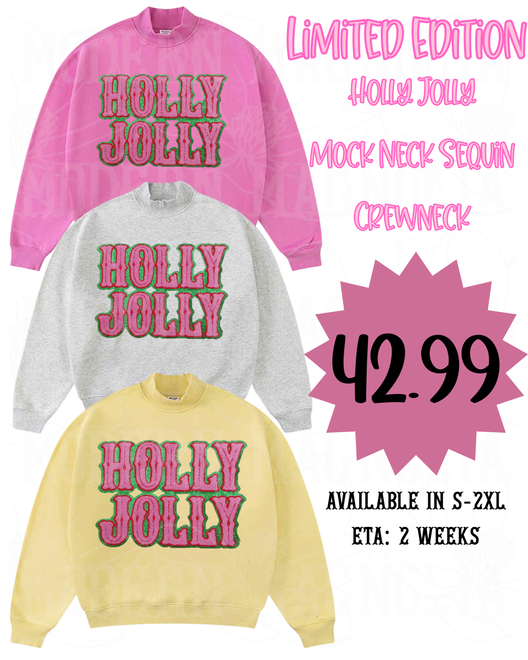 LIMITED EDITION Holly Jolly Mock Neck Pullover | Gray