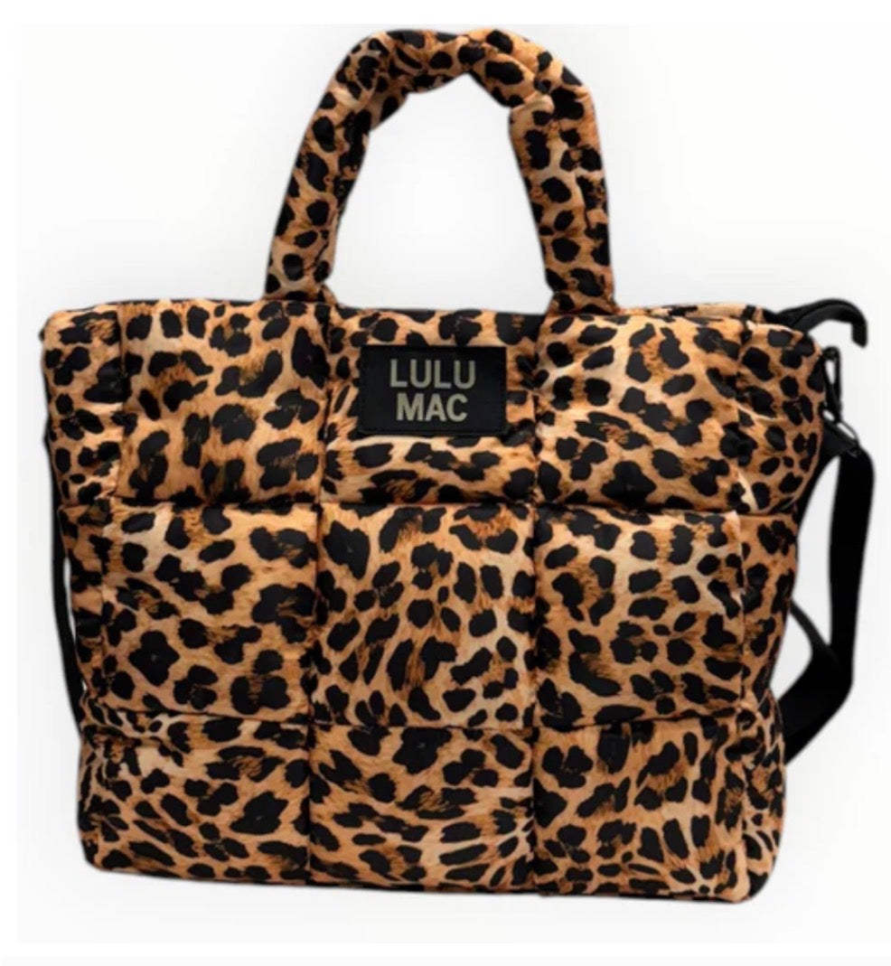 NEW Lulu Mac Large Puffer Bag- Leopard