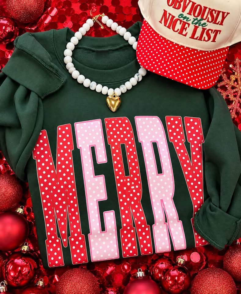 Merry Polka Dot Sweatshirt