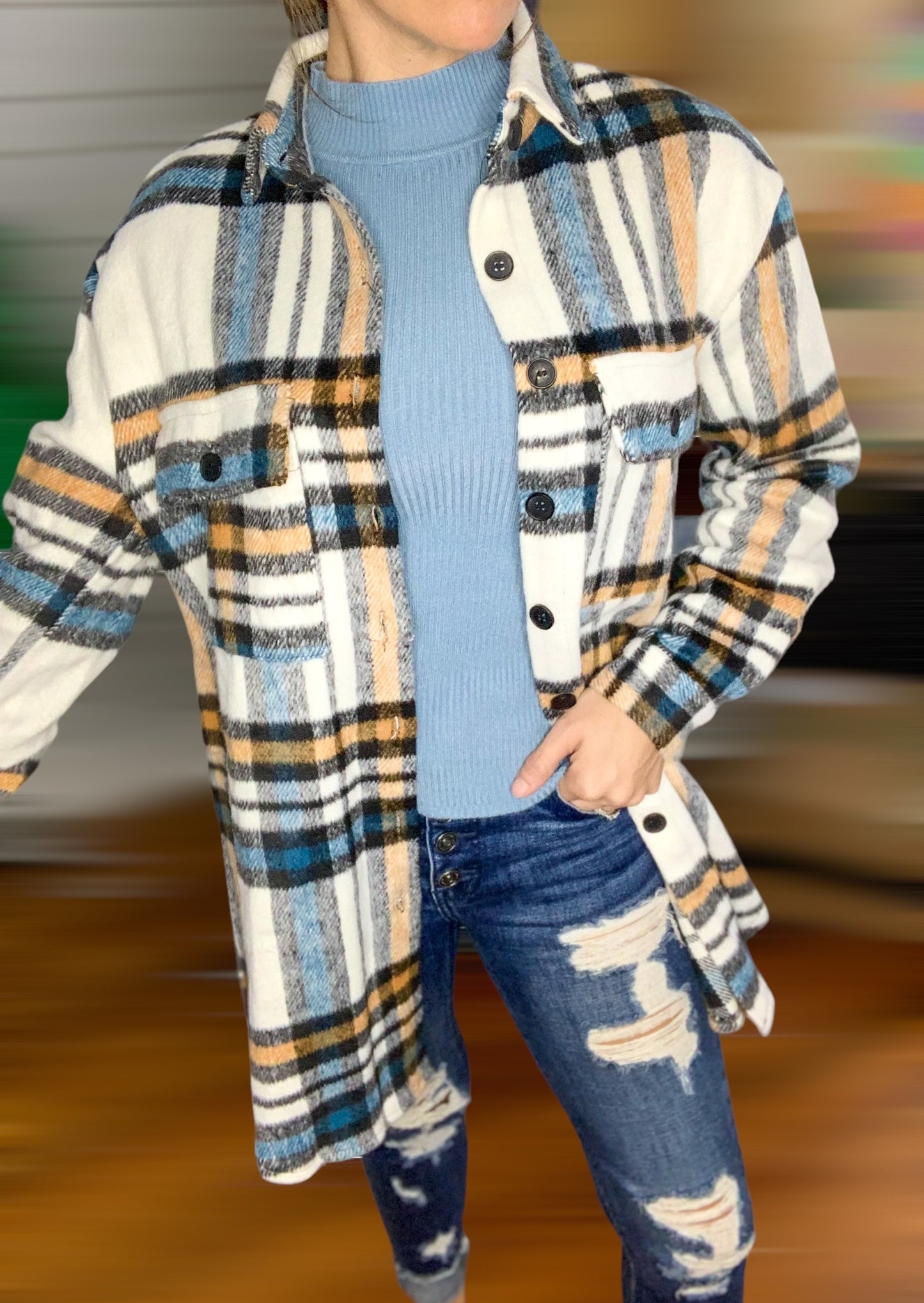 Cozy Vibes Plaid Shacket