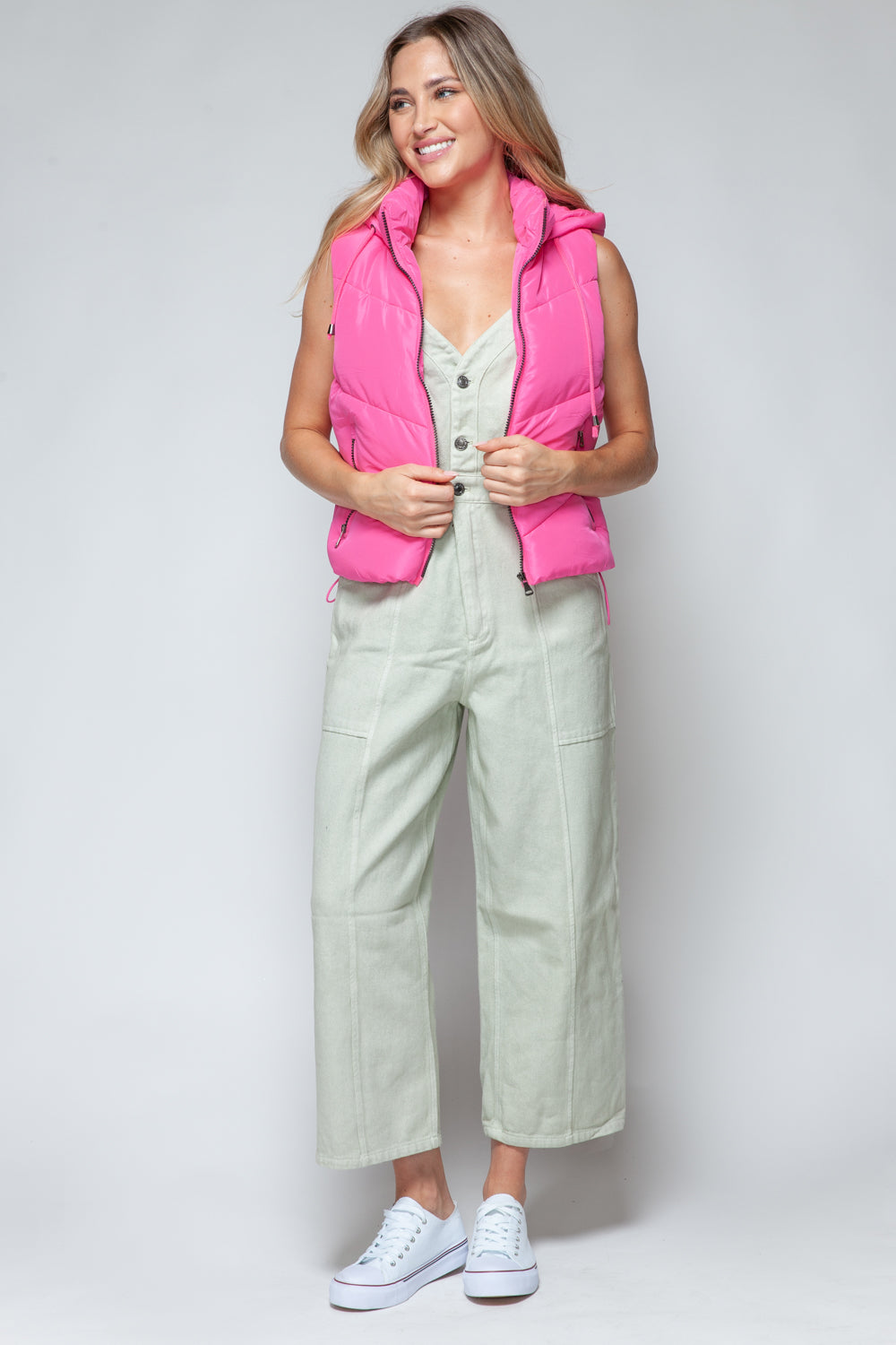 Quilted Puffer Vest | Pink