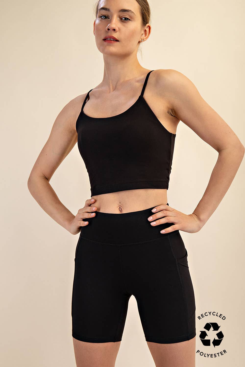 BIKER SHORTS WITH SIDE POCKETS | Black