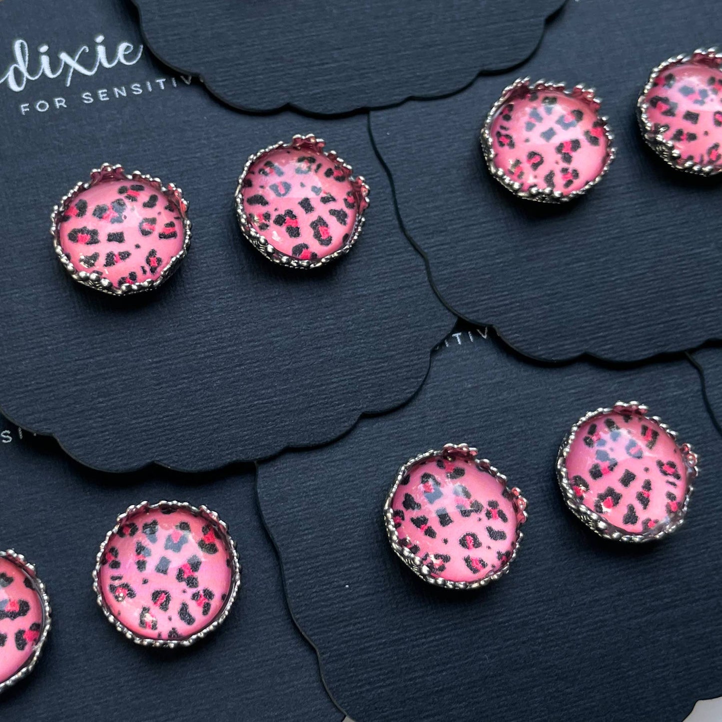 Relentless Leopard Glass Studs