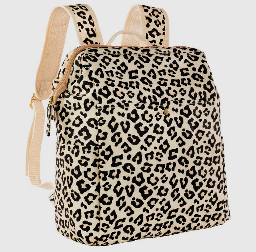 Magnolia Backpack Cooler- Leopard