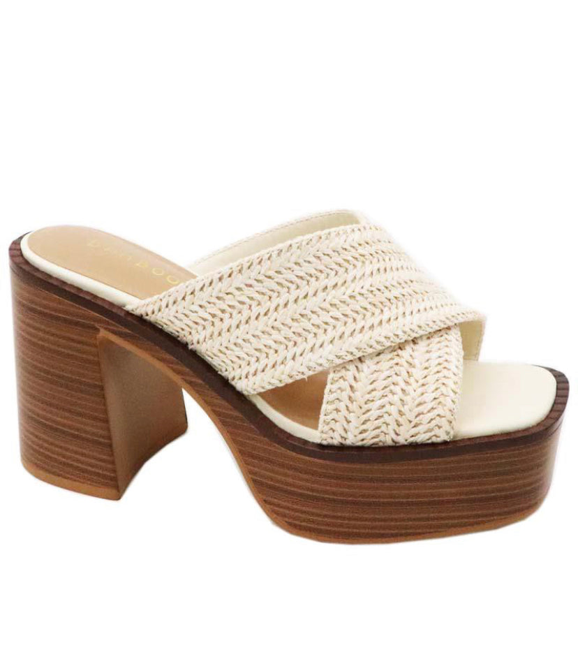 Bailey Chunky Heels- Beige