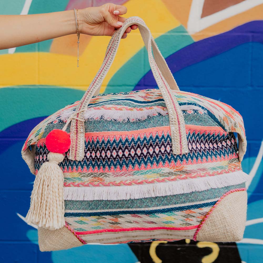 Multicolor Weekender Tote Bag