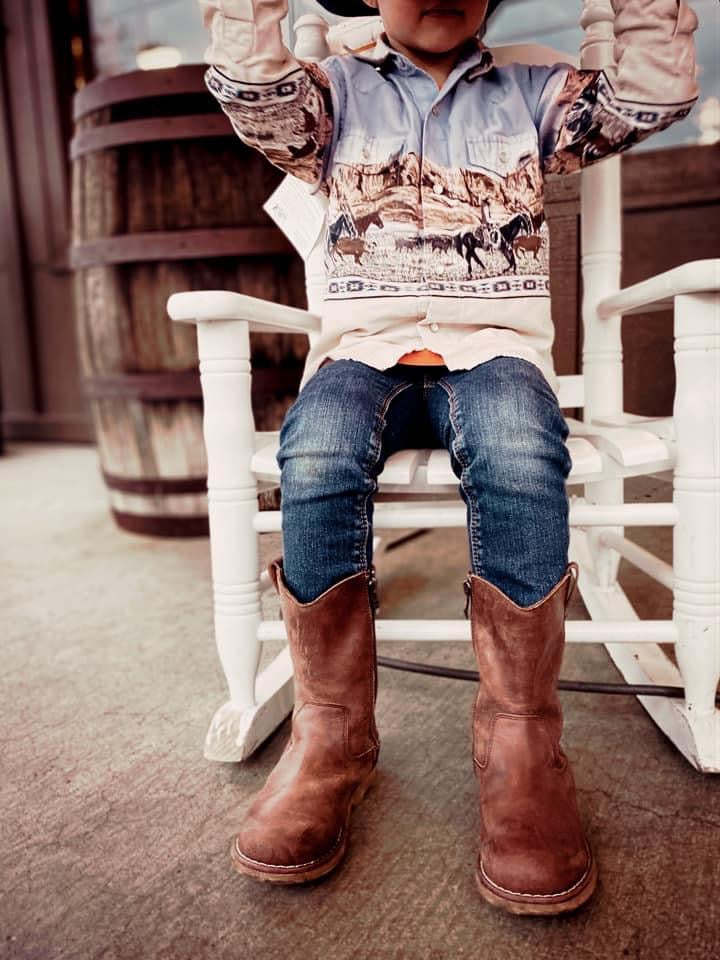 Boys Brown Leather Boots