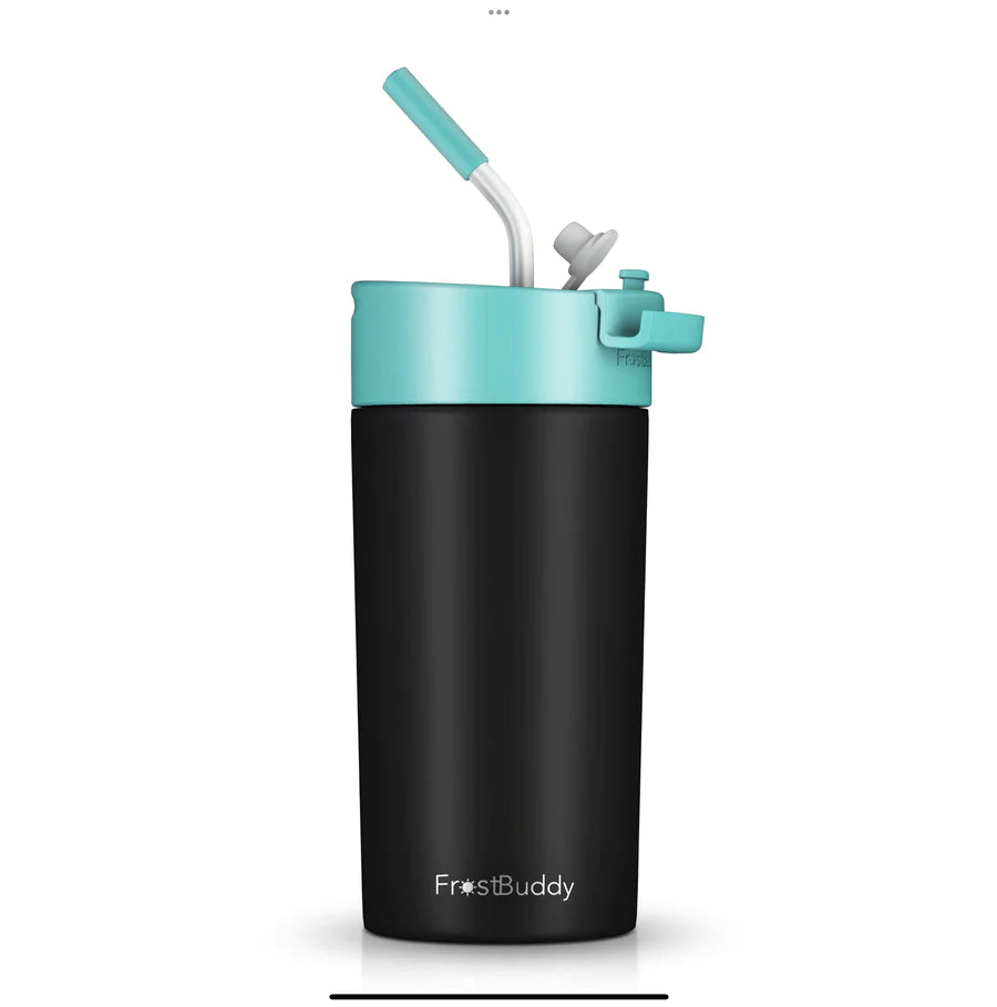 Magnolia Buddy Drinking Lid With Straw- Aqua