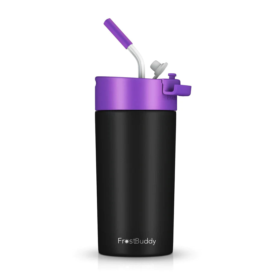 Magnolia Buddy Drinking Lid With Straw- Purple