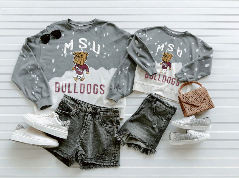 Mississippi State Vintage Wash Crewneck Pullover