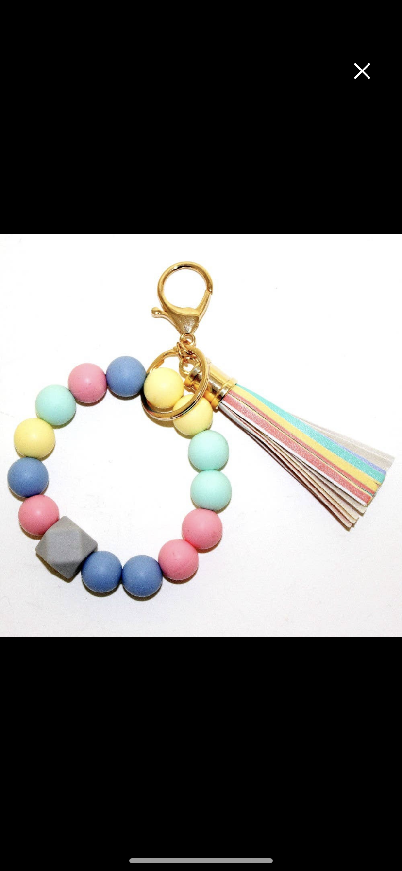 Silicone Bead Keychain