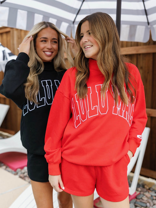 NEW Lulu Mac Mockneck Sweatshirt | Red