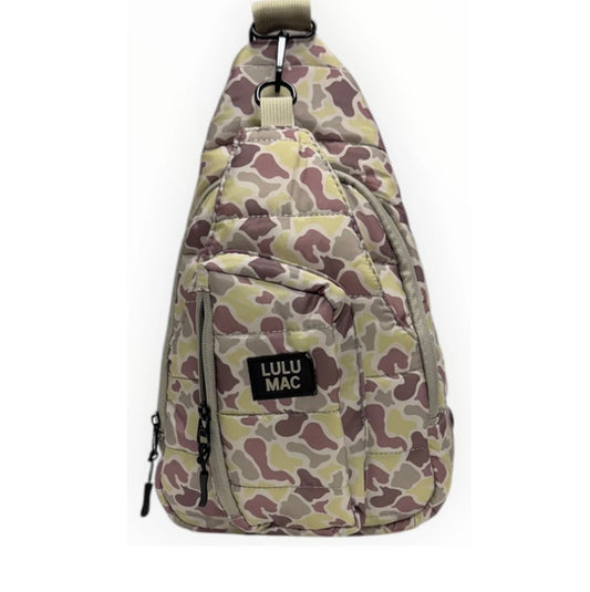 NEW Lulu Mac Puff Sling Bag- Camo