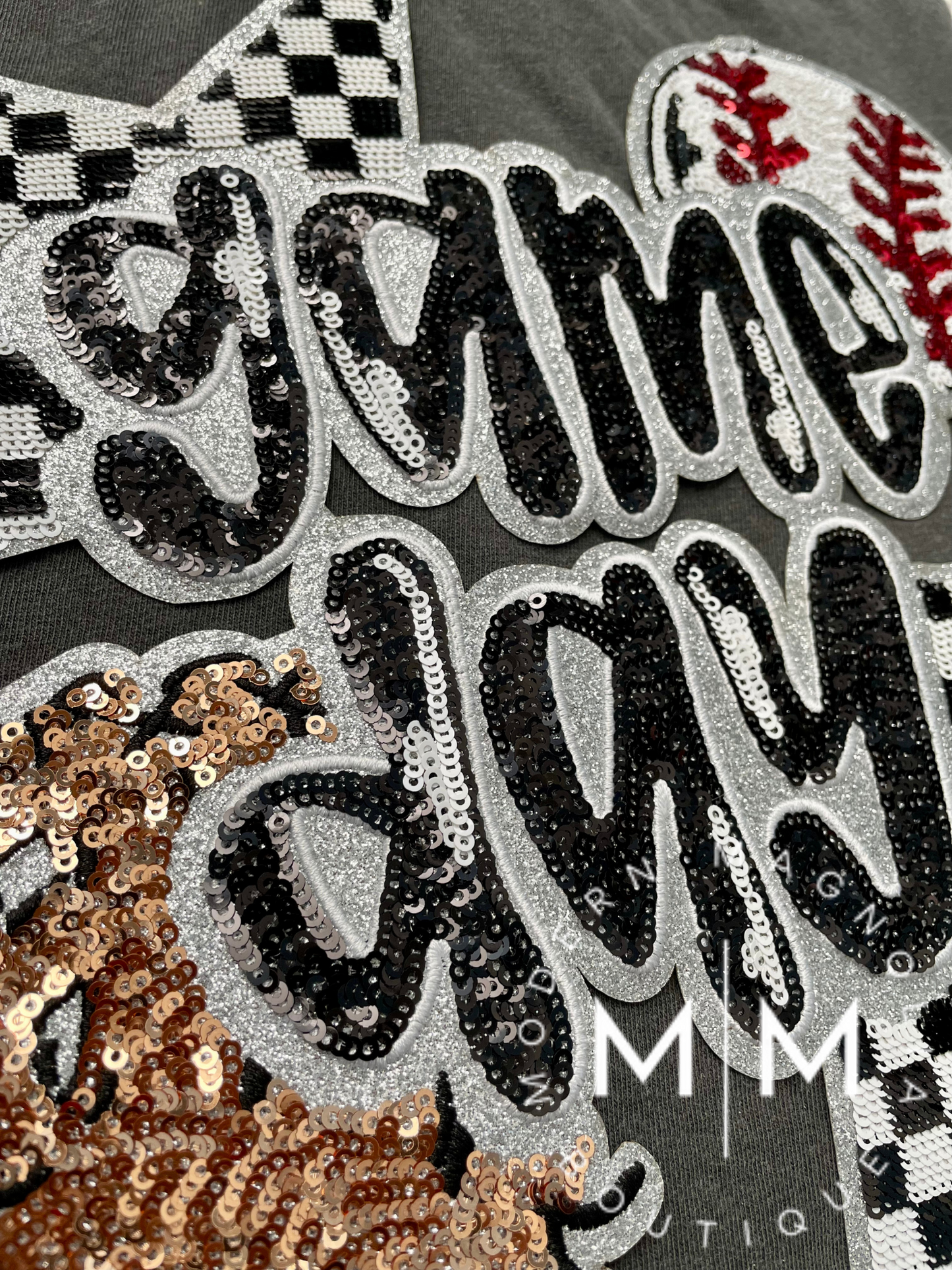 Baseball Sequin Gameday Tee | Pepper