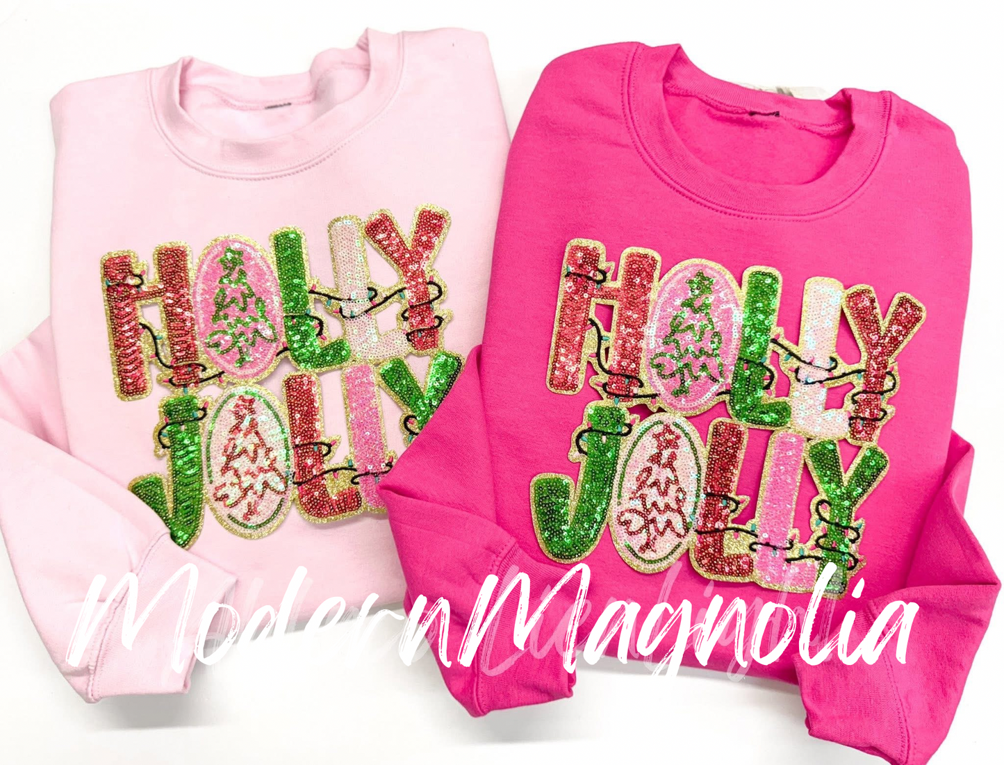 Holly Jolly Sequins Patch Sweatshirt