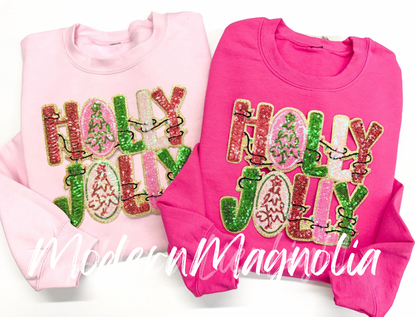 Holly Jolly Sequins Patch Sweatshirt