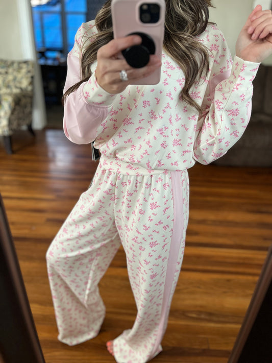 Tinsel Floral High Rise Scuba Pants