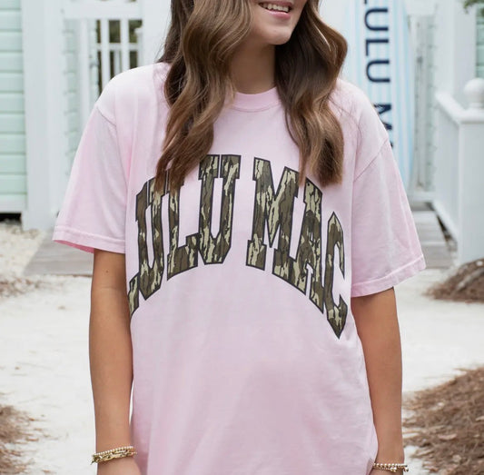 Lulu Mac Camo Tee- Blossom