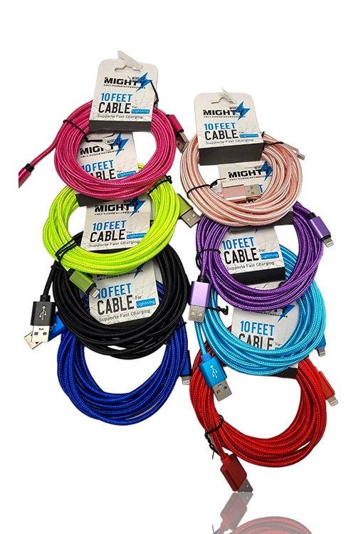 Solid Lightning Fabric Cable 10FT