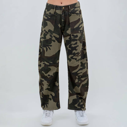 Camo Barrel Jeans