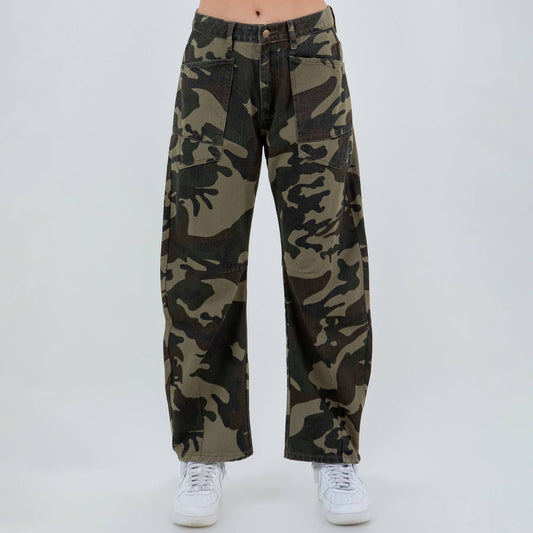 Camo Barrel Jeans