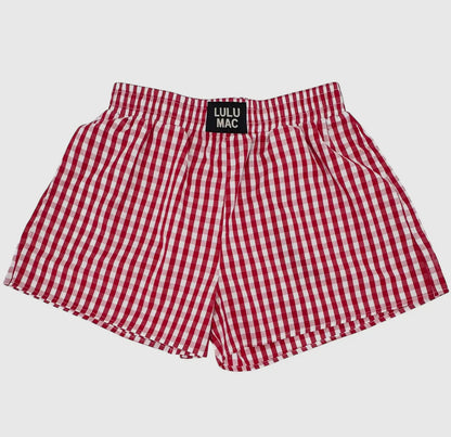 Red Gingham Boxer Shorts