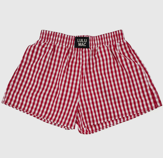 Red Gingham Boxer Shorts
