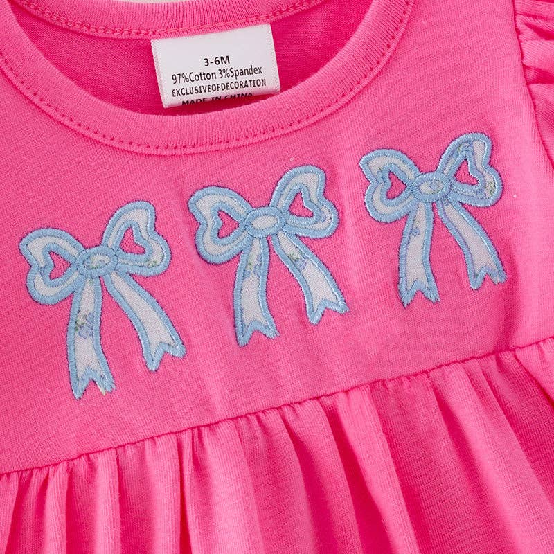 Bow Embroidered Bloomer Set