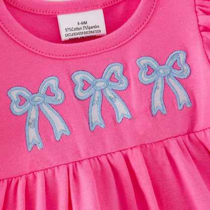 Bow Embroidered Bloomer Set