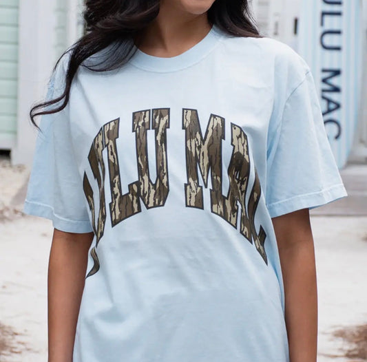 Lulu Mac Camo Tee- Chambray