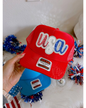 USA Sparkle Trucker Hat- Red