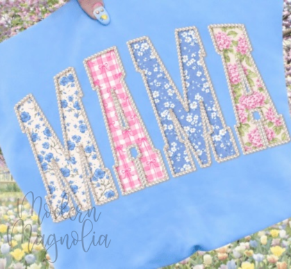 Mama Floral Tee | Blue