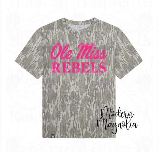 Bottomland Ole Miss Short Sleeve | Hot Pink