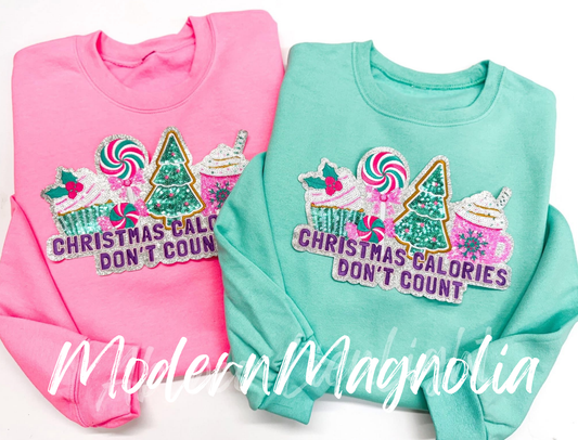 Calories Don’t Count Sequins Patch Sweatshirt