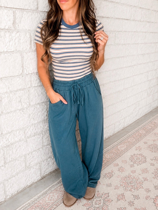 Savannah Striped Top | Blue
