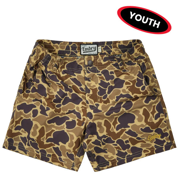 Youth All Day Camo Shorts | Original Duck