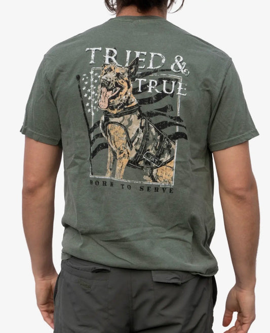 Born to Serve Short Sleeve- Moss