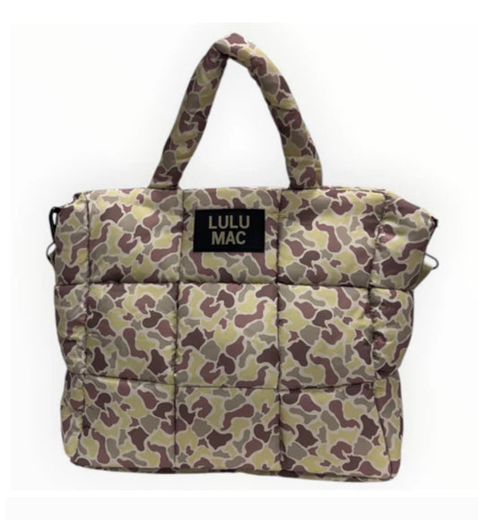 NEW Lulu Mac Large Puffer Bag- Camo