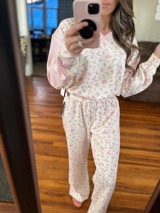 Tinsel Floral Scuba Top