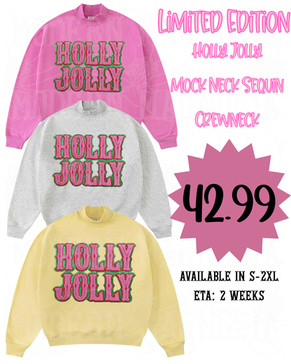LIMITED EDITION Holly Jolly Mock Neck Pullover | Gray