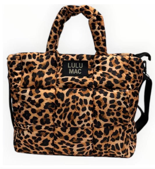 NEW Lulu Mac Large Puffer Bag- Leopard