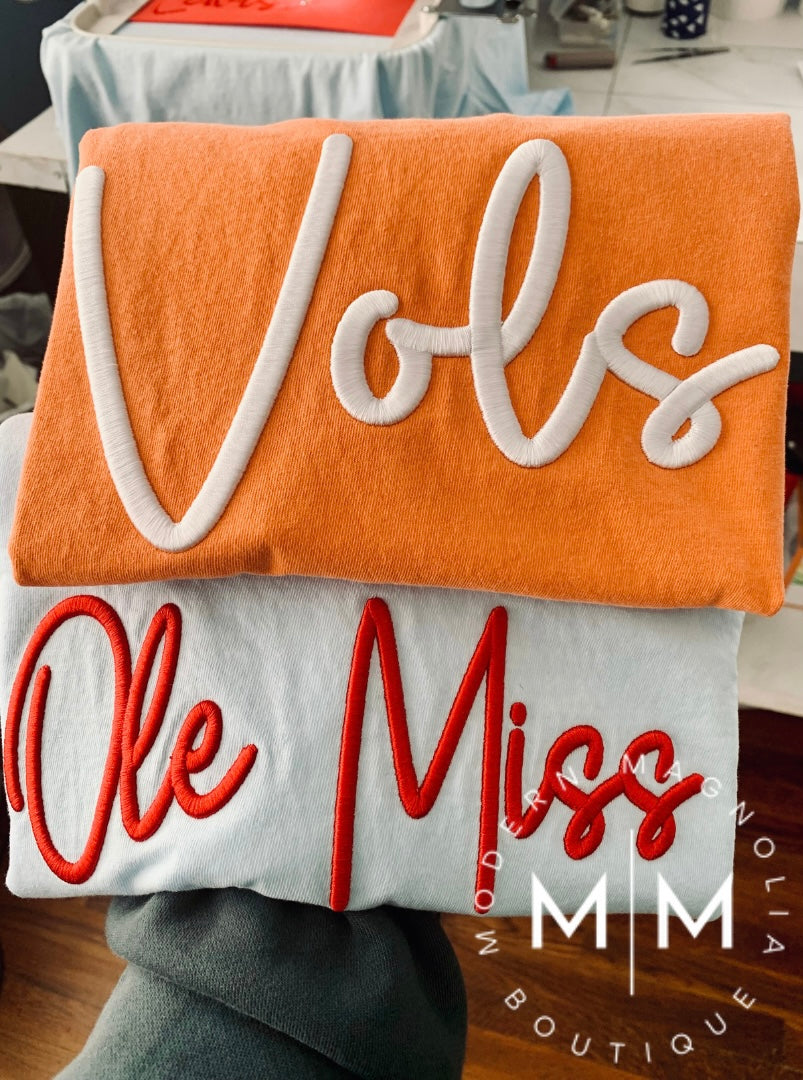 3D Puff Embroidery Crewneck
