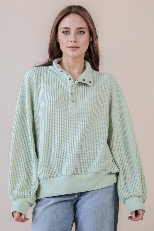 Waverly Waffle Knit Pullover